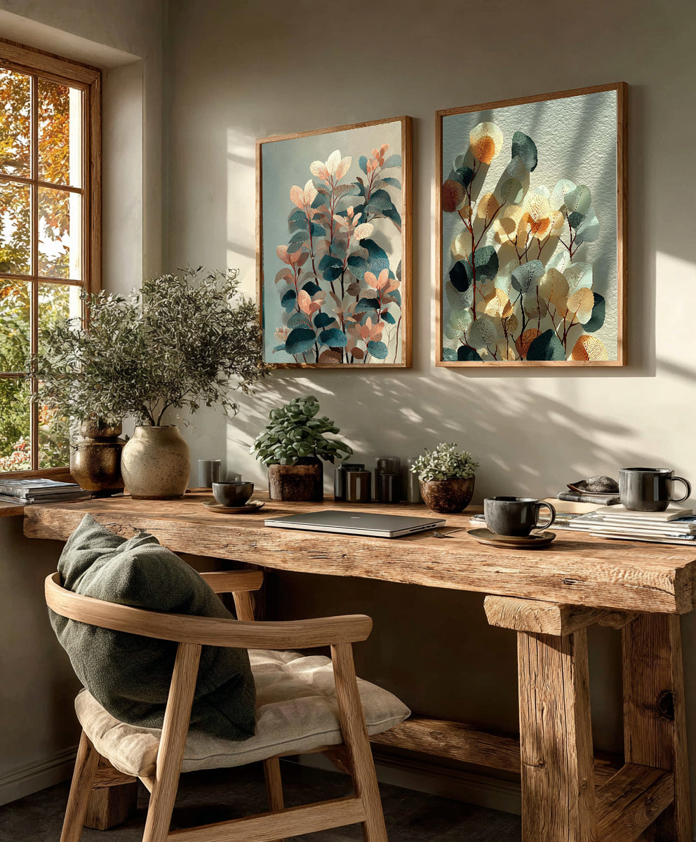 Meadow & Stillness Duo | Botanical Wall Art Set of 2