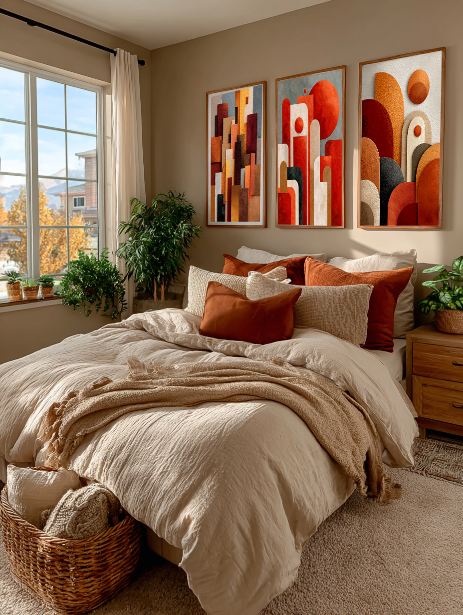 Boho Earth Trio — 3-Piece Earth Abstract Set Wall Art Deluxe