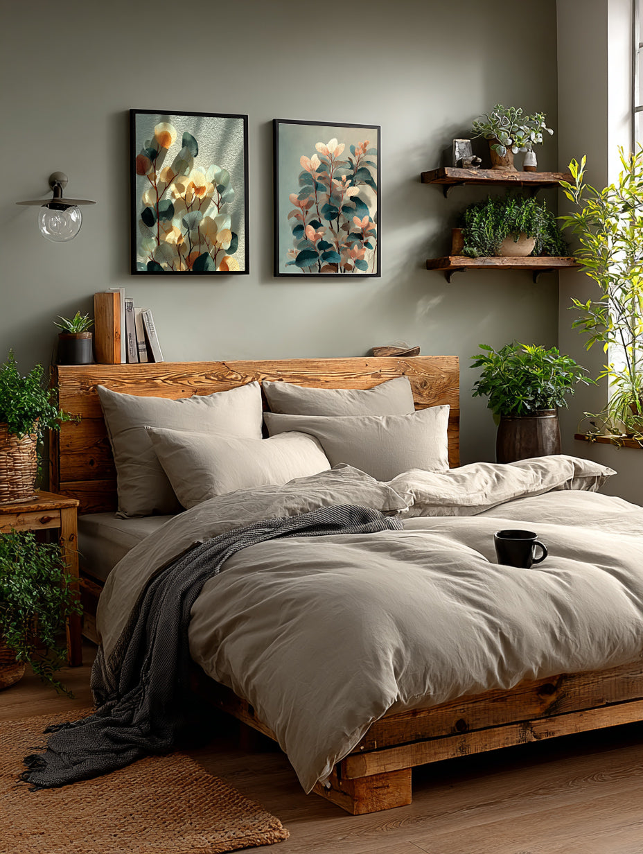 Meadow & Stillness Duo | Botanical Wall Art Set of 2