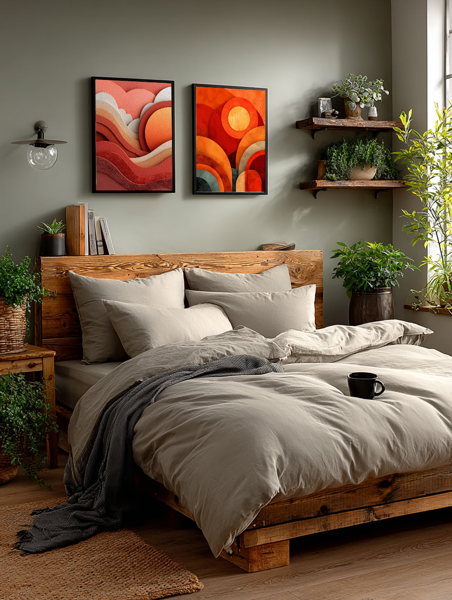 Sunset Duo | Abstract Desert Wall Art Set of 2