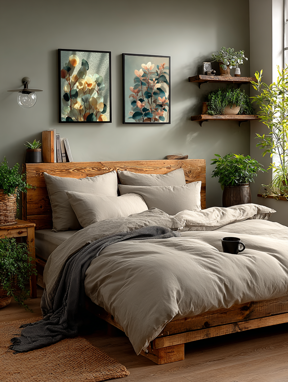 Meadow & Stillness Duo | Botanical Wall Art Set of 2