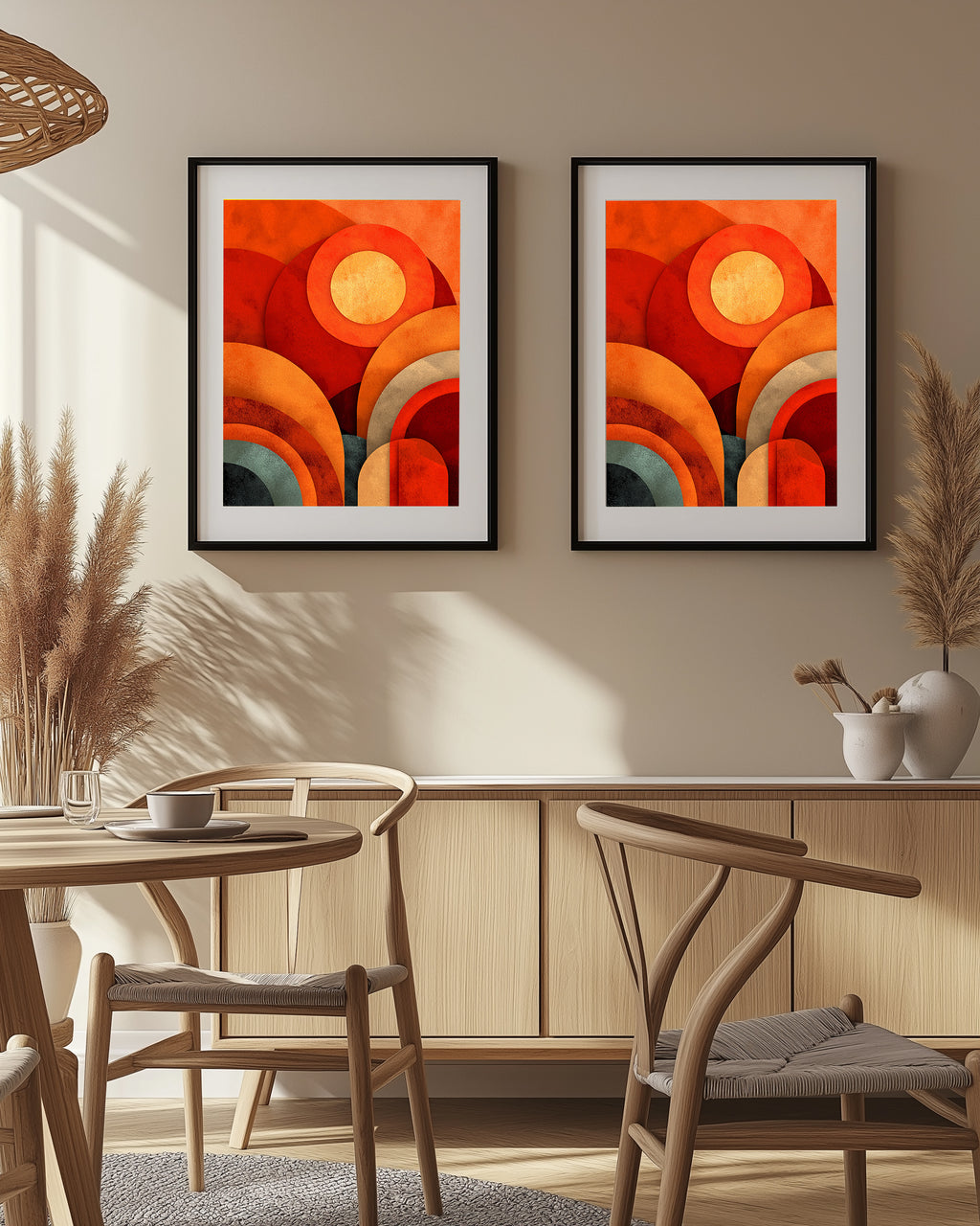 Sunset Duo | Abstract Desert Wall Art Set of 2
