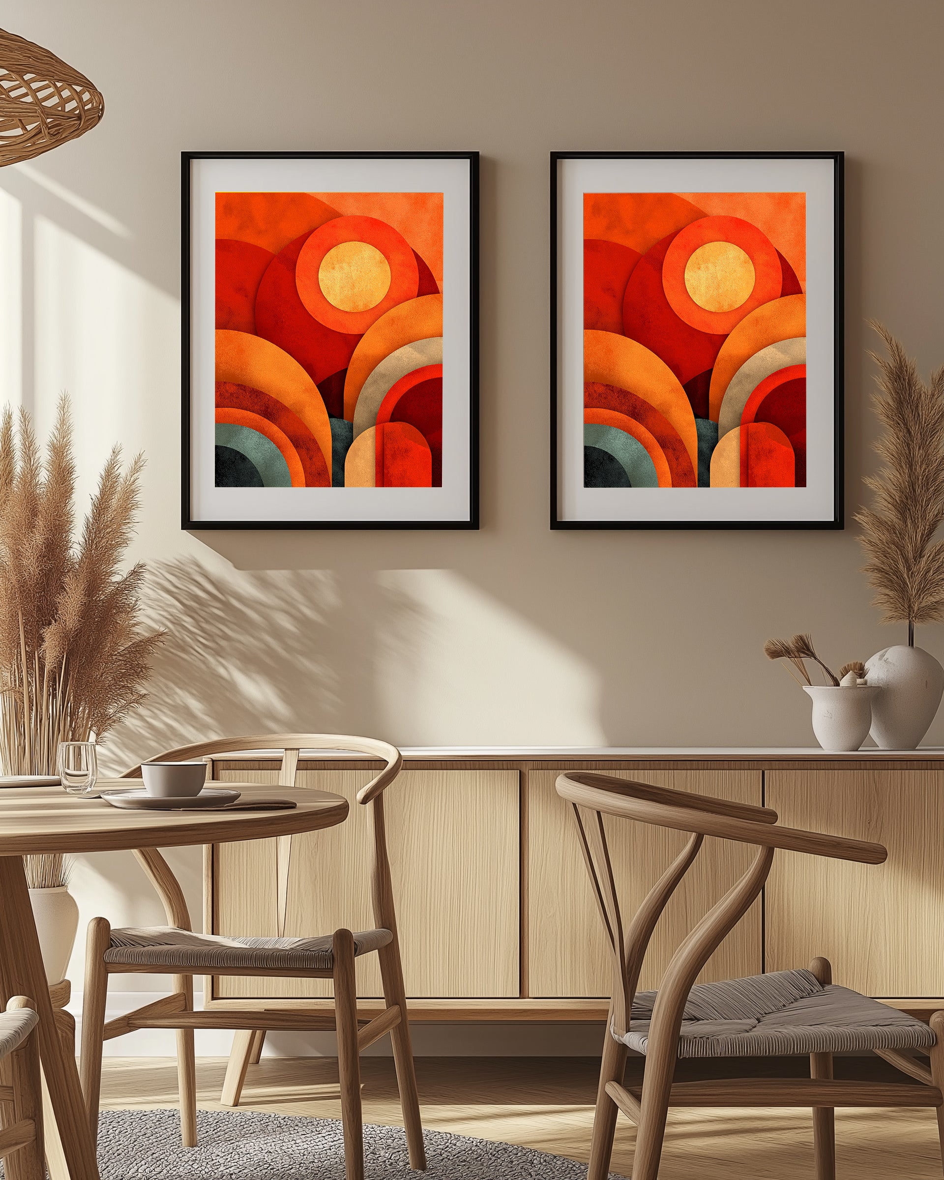 Sunset Duo | Abstract Desert Wall Art Set of 2