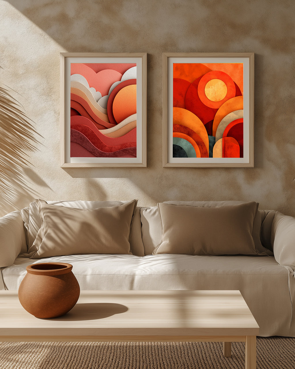 Sunset Duo | Abstract Desert Wall Art Set of 2