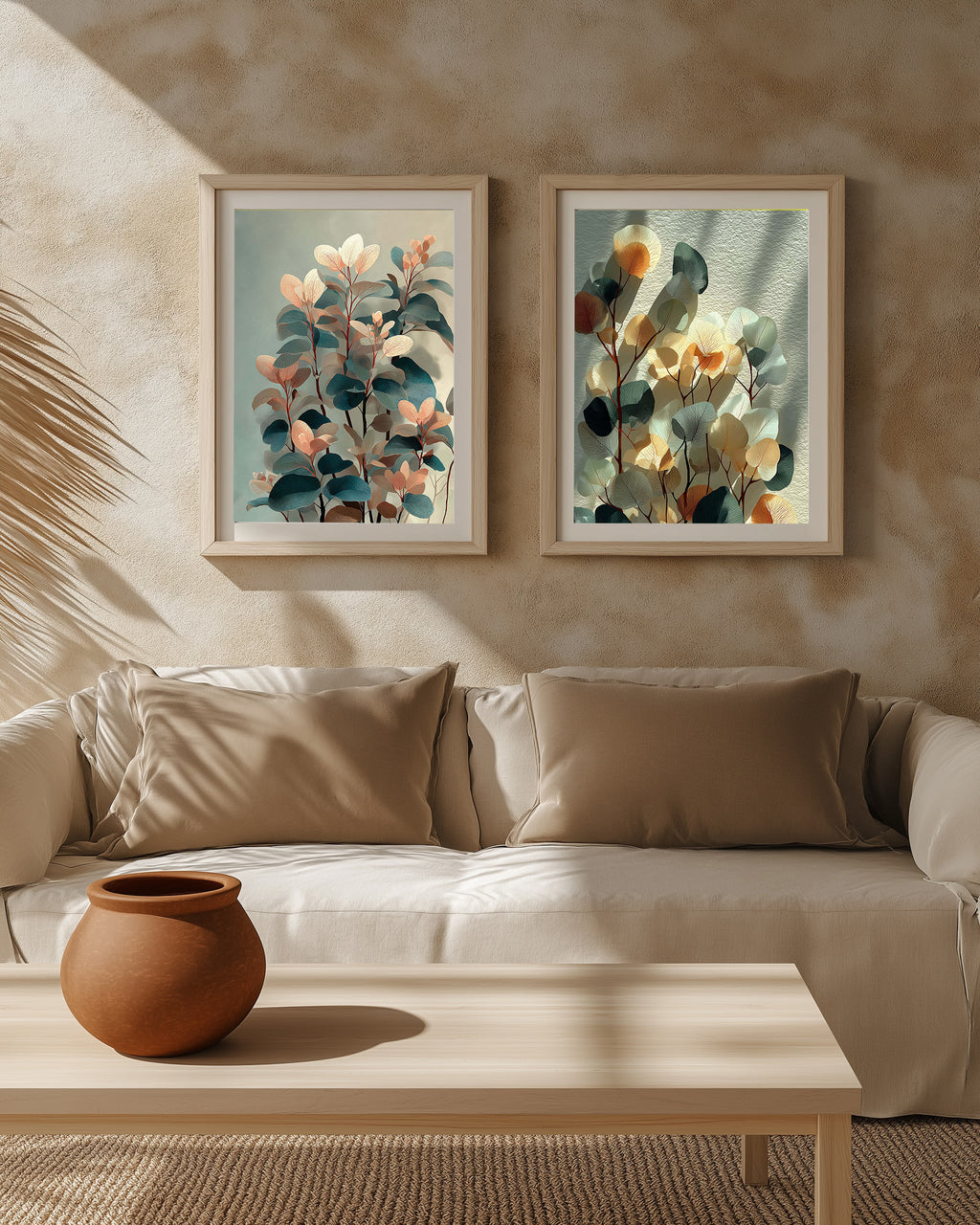 Meadow & Stillness Duo | Botanical Wall Art Set of 2