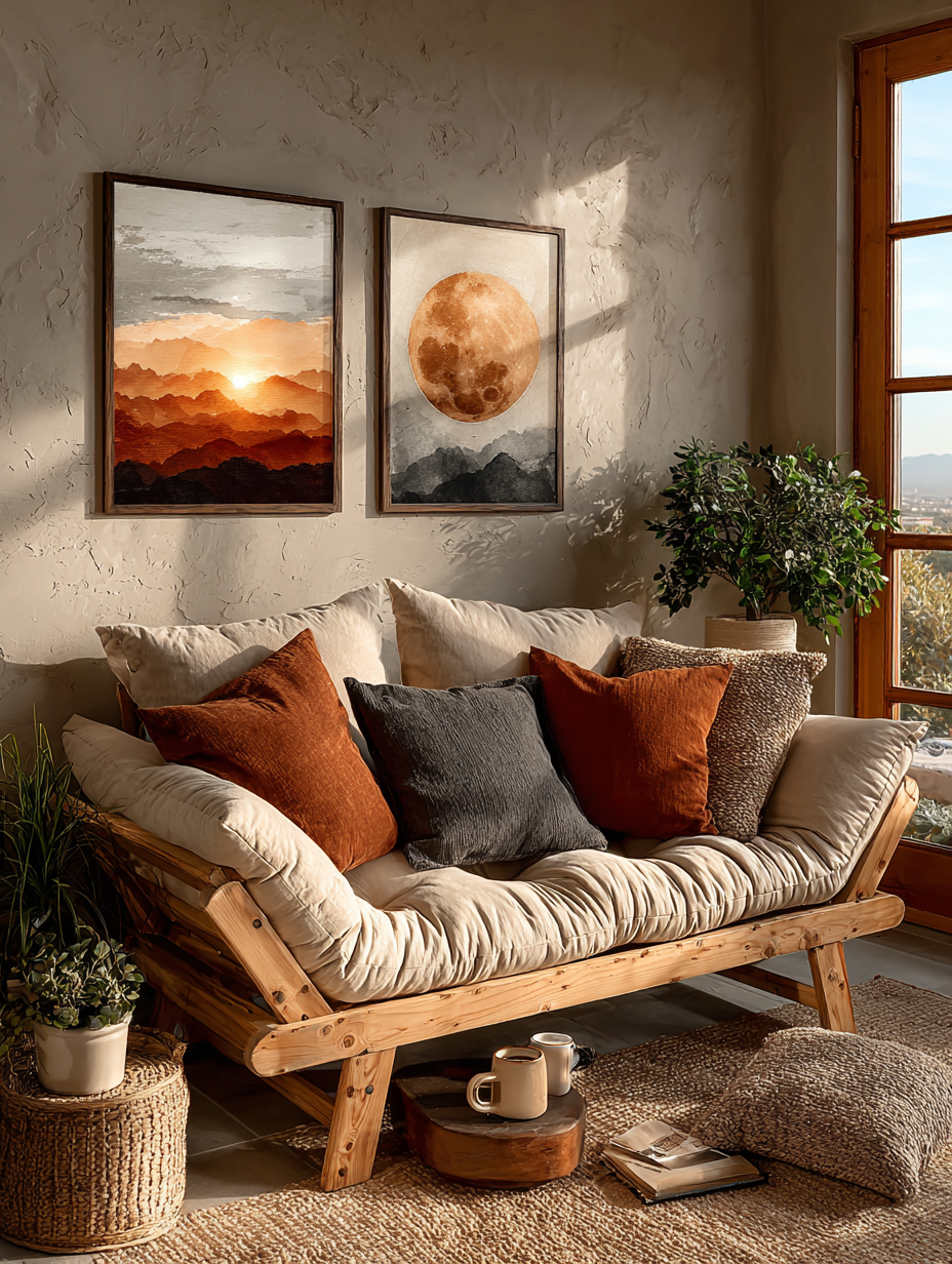 Sunset Duo | Abstract Desert Wall Art Set of 2