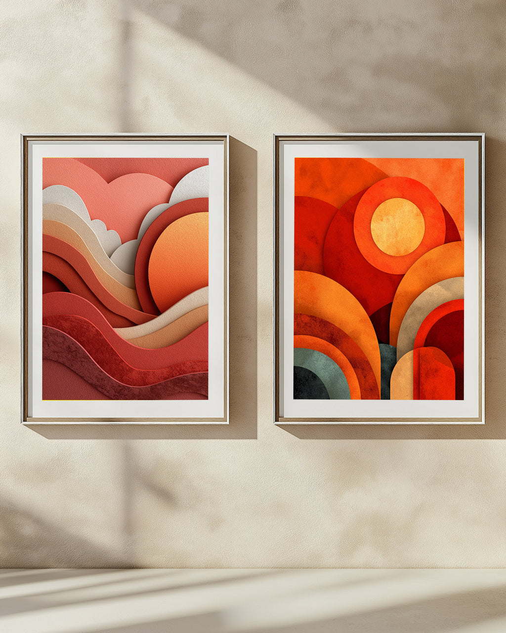 Sunset Duo | Abstract Desert Wall Art Set of 2
