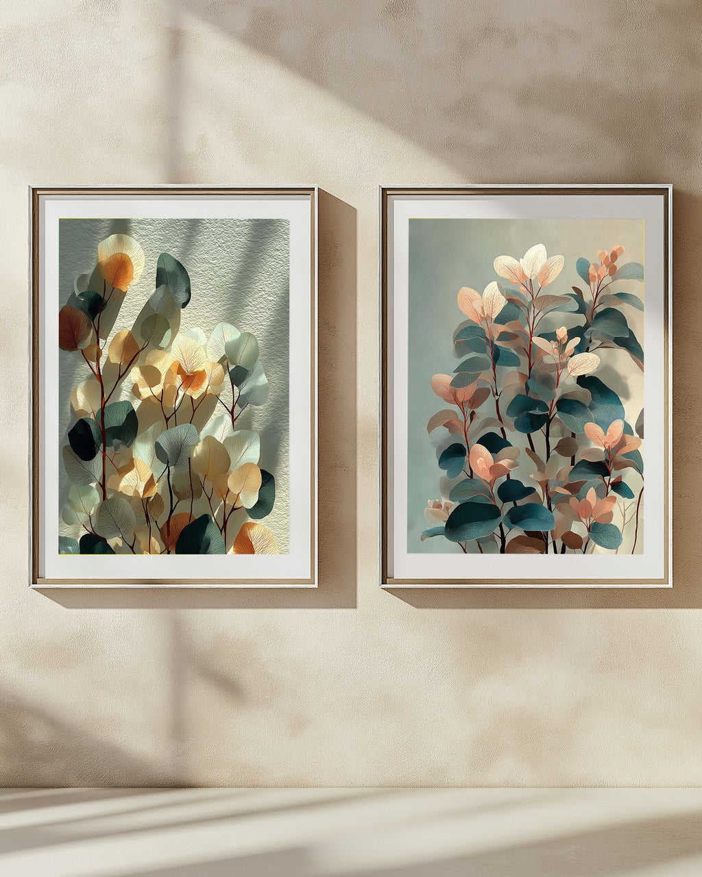 Meadow & Stillness Duo | Botanical Wall Art Set of 2