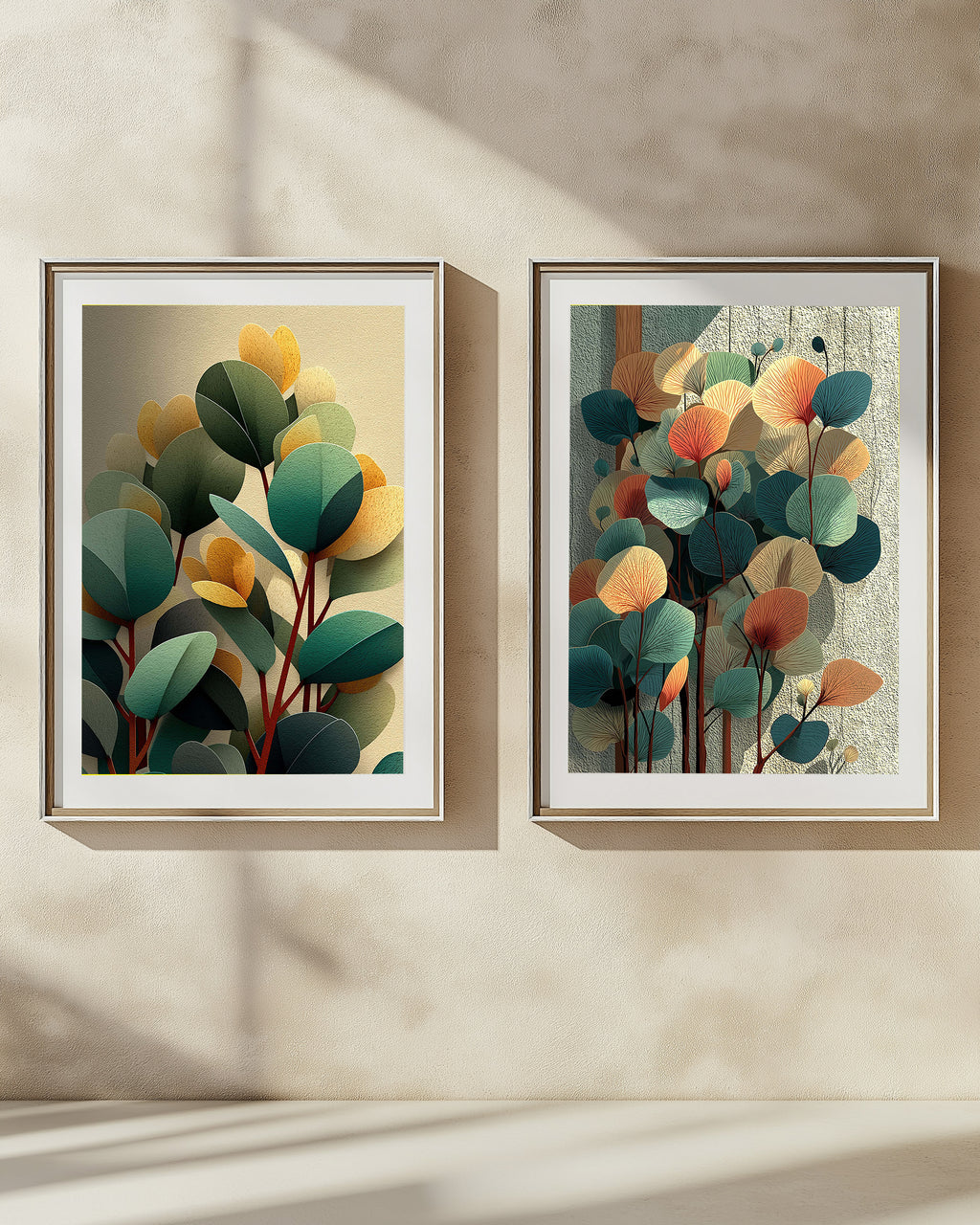 Eucalyptus Pair | Botanical Wall Art Set of 2